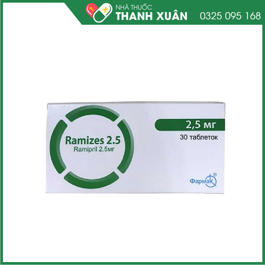 Thuốc Ramizes 2.5 điều trị tăng huyết áp, suy tim sung huyết